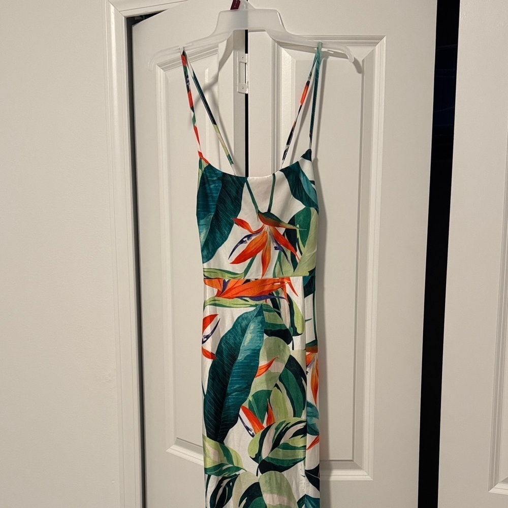 Iris Teal and White Patterned Garment